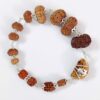 1 से 14 मुखी रुद्राक्ष ब्रेसलेट - 1 To 14 Mukhi Natural Rudraksha Bracelet With Silver Cap - With Lab Report