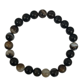 Black Agate Bracelet - With Lab Report