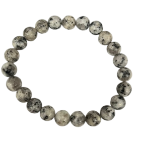 Black Sesame Jasper Bracelet - Adjustable - With Lab Report