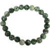 Green Spot Jasper Bracelet- Adjustable - With Lab Report