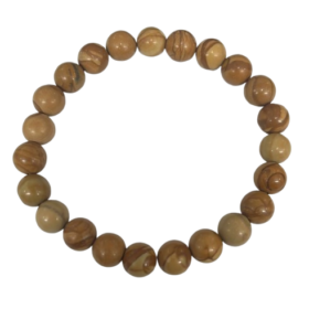 wood jasper bracelet- With Lab Report